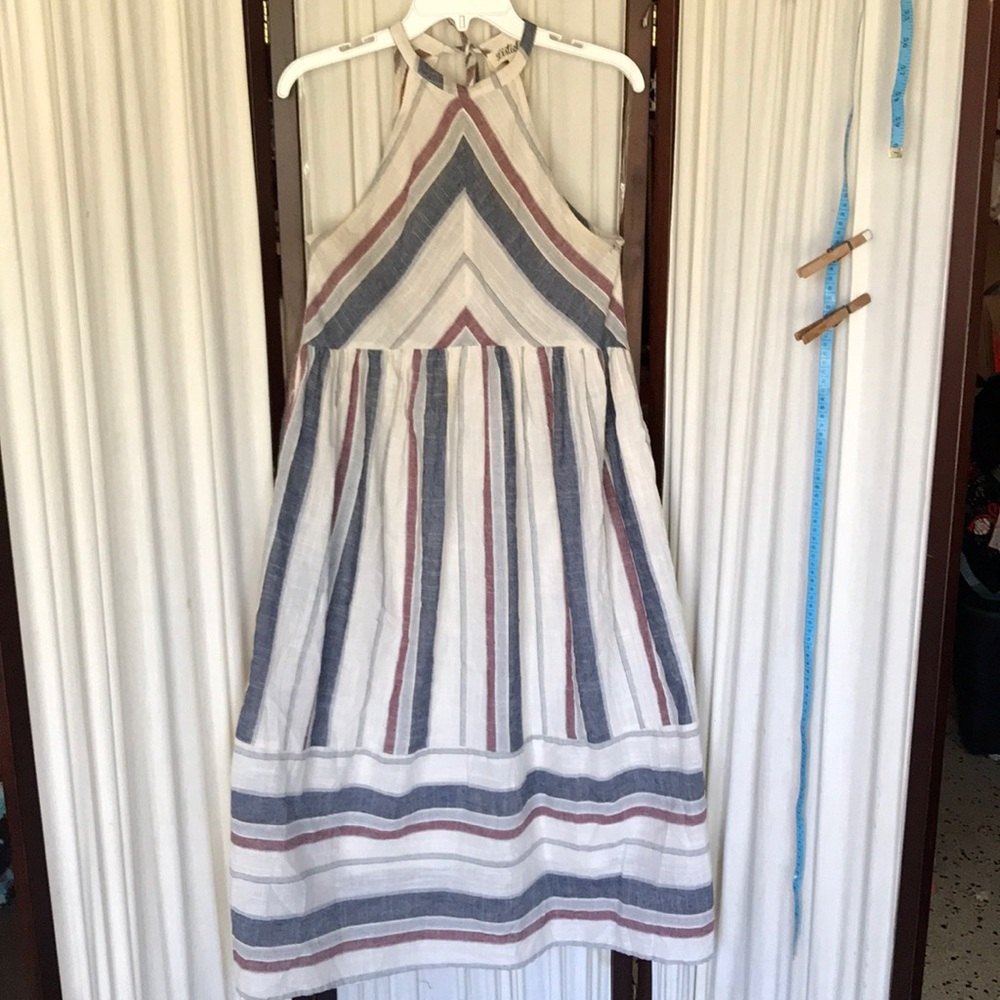 Free People by Listicle cold shoulder linen dress Sz S